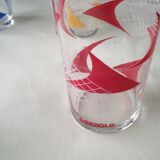 Set of 6 advertising glasses "gondolo biscuits" 1960s