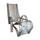 Fauteuil relax design 1980 + ottoman