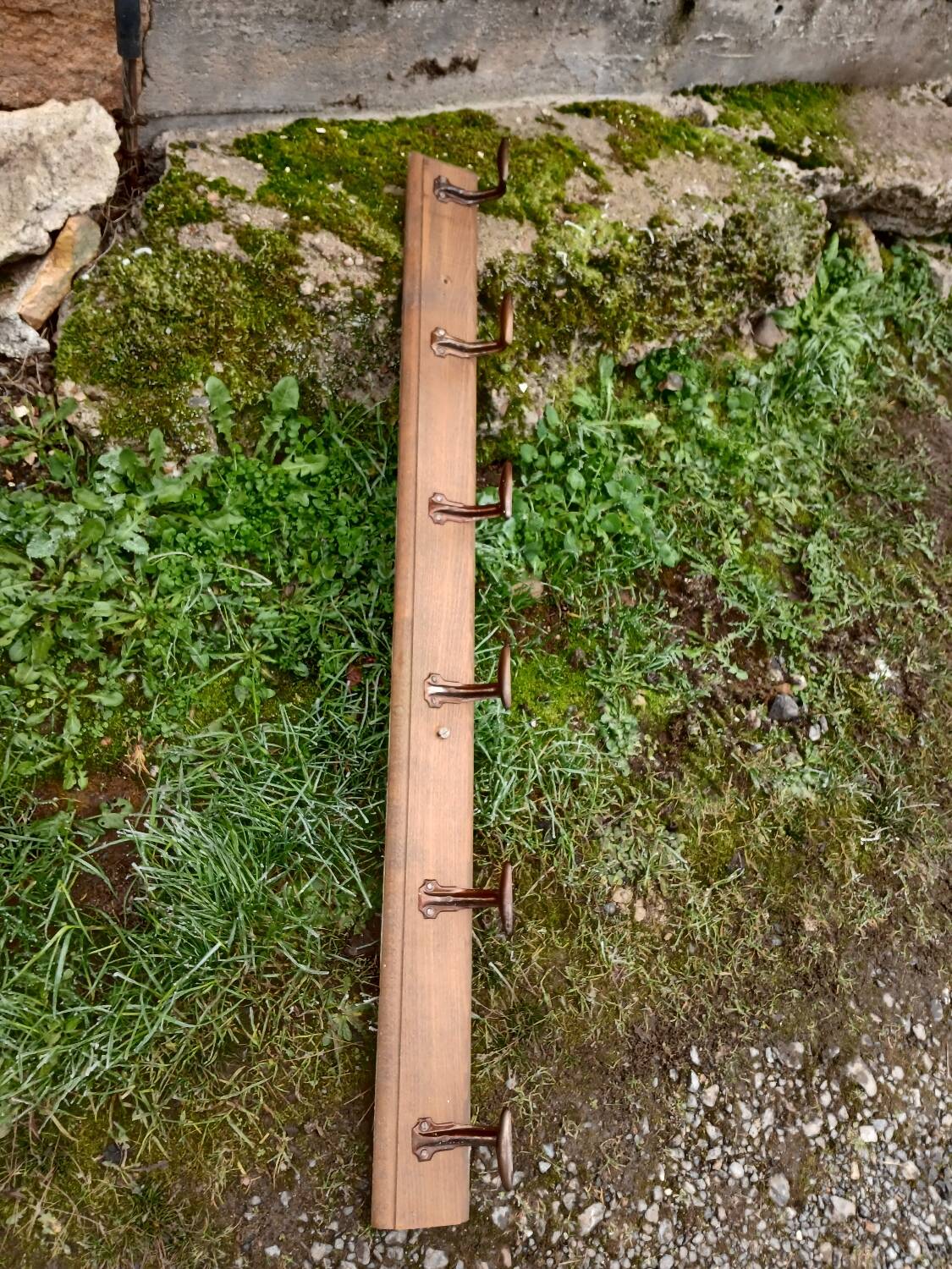 Antique wall coat rack