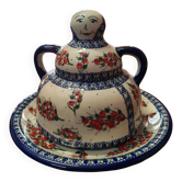 Cloche à fromage grès émaillée Boleslawiec Pologne