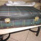 Vintage suitcase scottish fabric