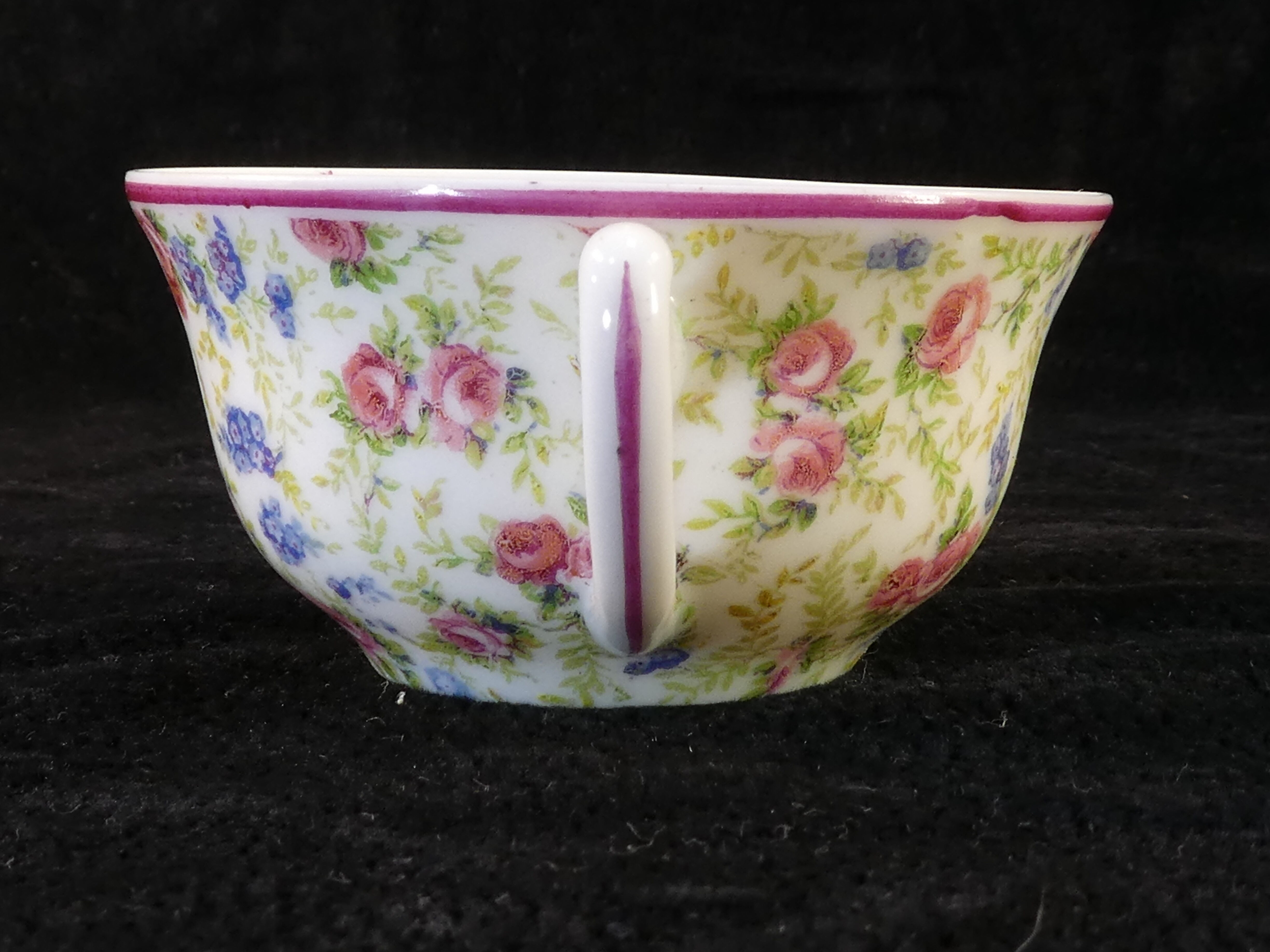 9 porcelain coffee cups from limoges haviland decorated with flowers circa 1930