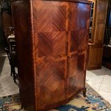Domed wardrobe with Louis XV style inlaid decoration