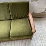 Scandinavian teak bench bed 140