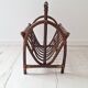 1970s rattan magazine rack