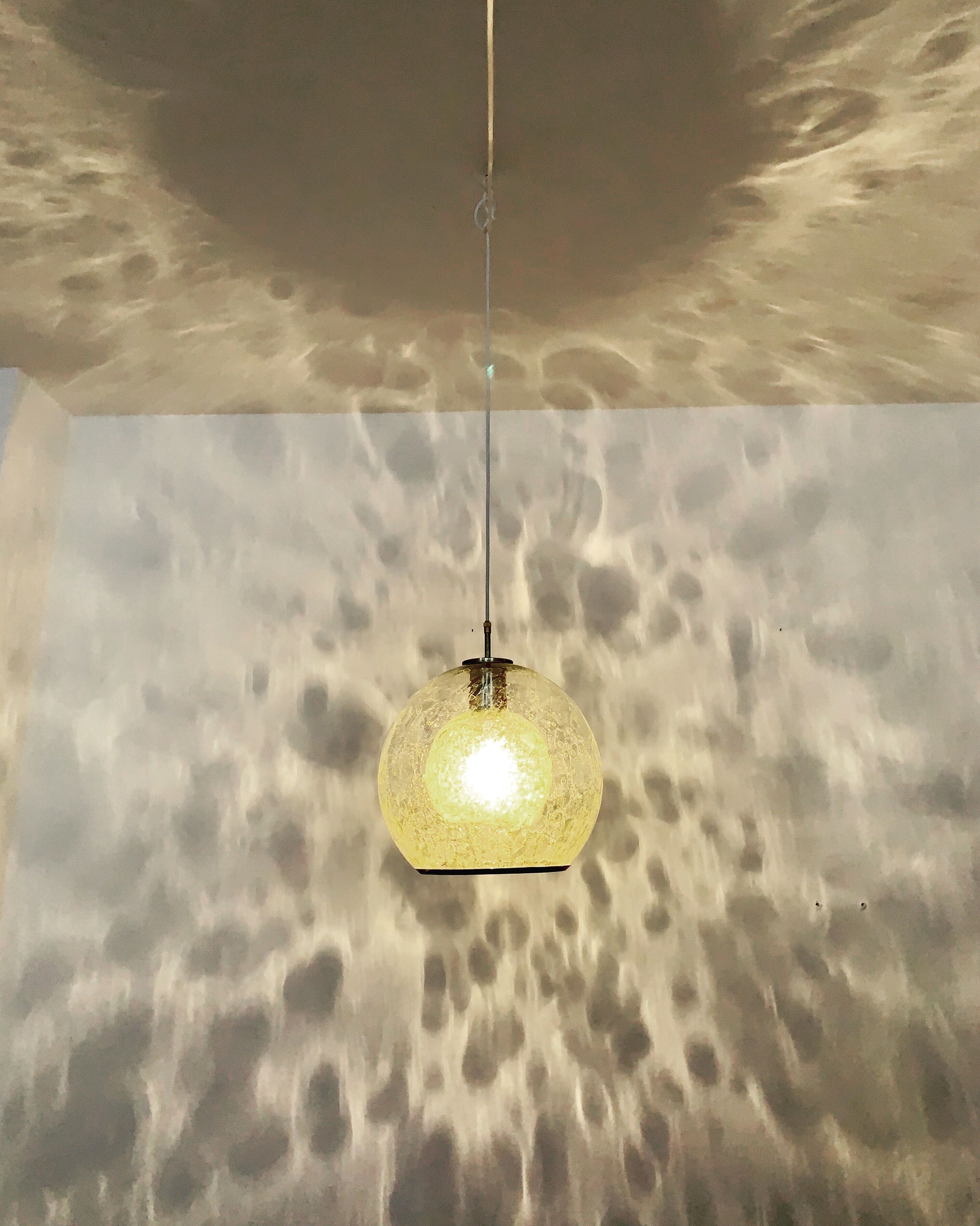 Bubble glass pendant lamp by Doria