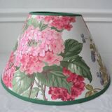 Vintage English fabric lampshade Hydrangeas