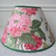 Abat-jour tissu vintage anglais Hortensias