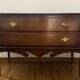 Vintage chest of drawers in solid cherry wood, 2 large drawers, Louis XVI style.