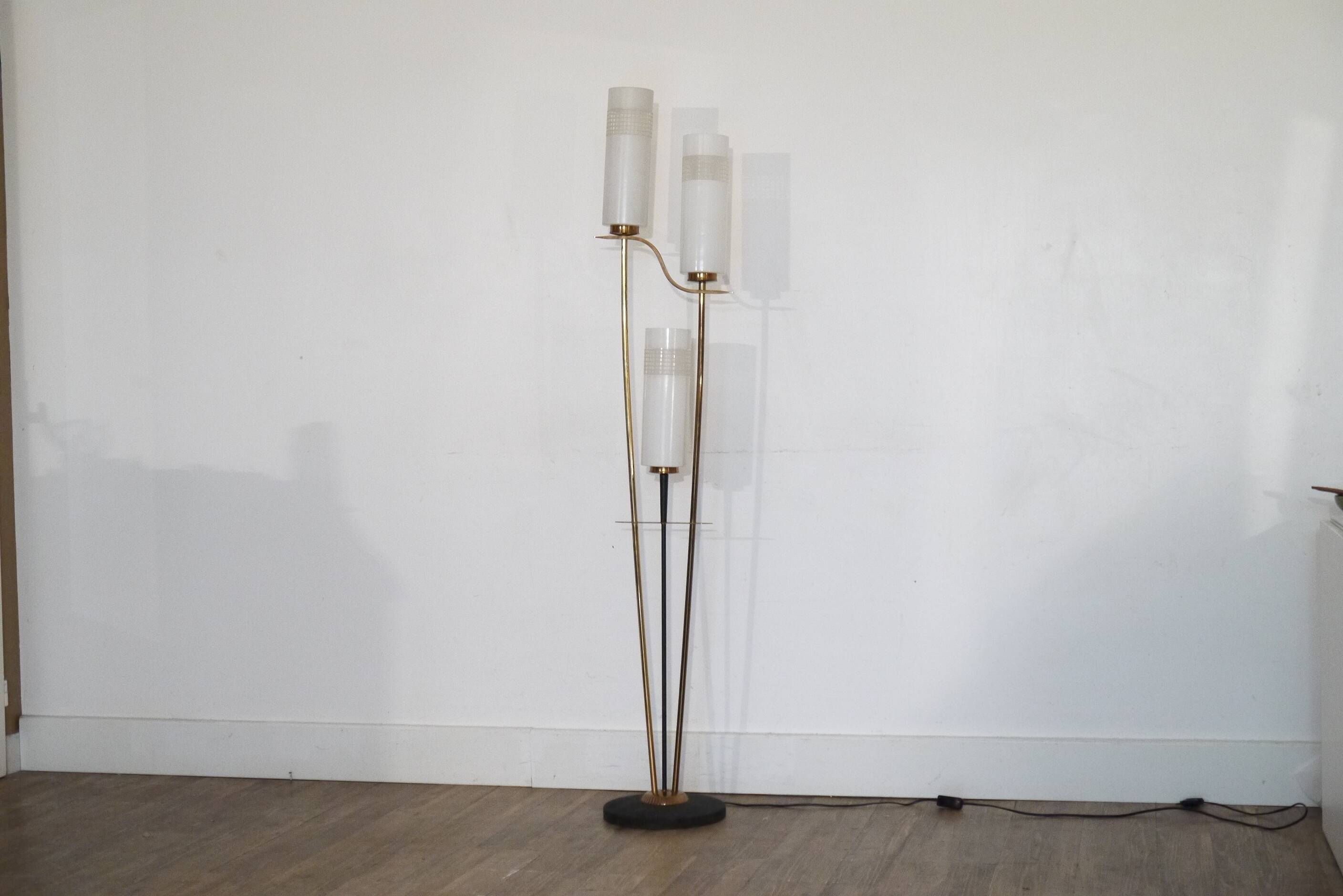Lampadaire moderniste  à 3 feux 1960