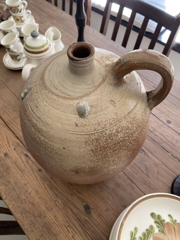 Vase jarre ancienne en grès émaillé