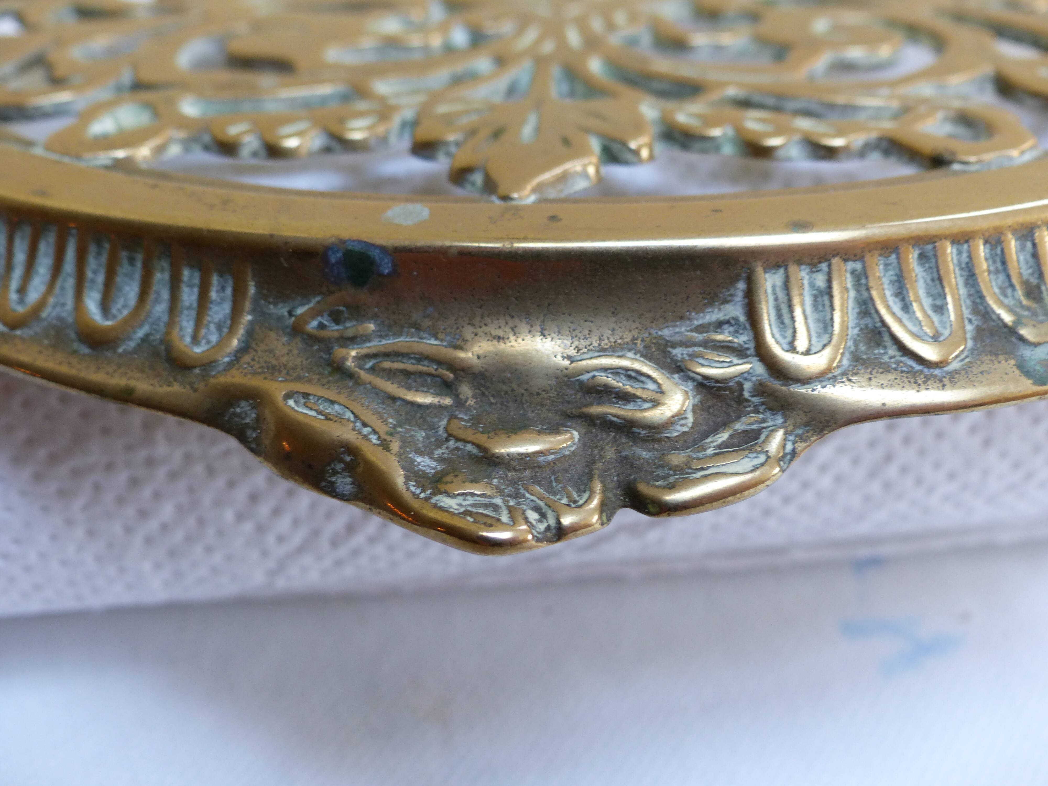Worked copper trivet