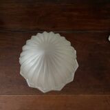 Art Deco frosted glass shell globe