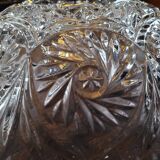 Large Cut Glass Bowl/Salad Bowl - Star Pattern