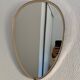 Vintage mirror 1960 rearview mirror aymetric silver - 48 x 33 cm