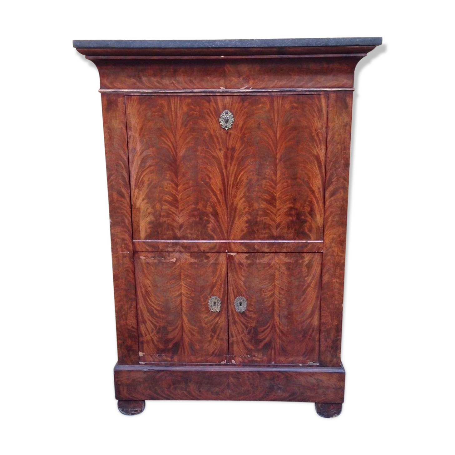 Secrétaire directoire en placage d'acajou