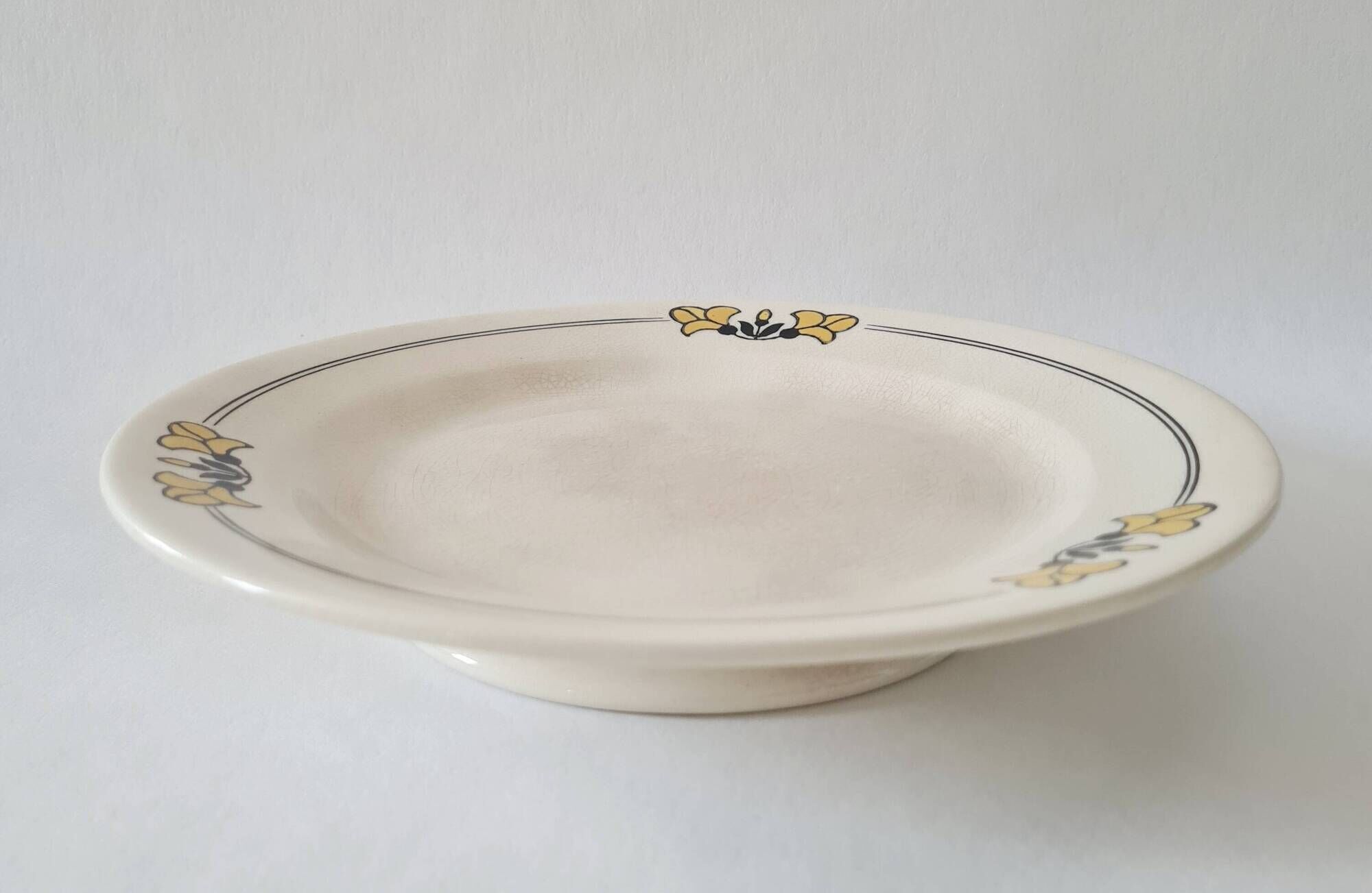 Compotier / Coupe sur pied ancienne en Terre de Fer – Modèle "Renée" Salins