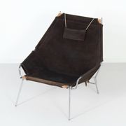 DANISH ARMCHAIR J361 BY ERIK OLE JØRGENSEN FOR BOVIRKE, 1950S | SUEDE