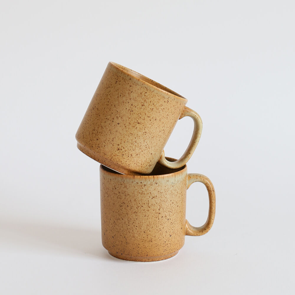 Pair of sandstone cups