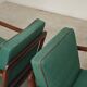 Paire de fauteuils Art déco vert par Jindrich Halabala, Prague 1930