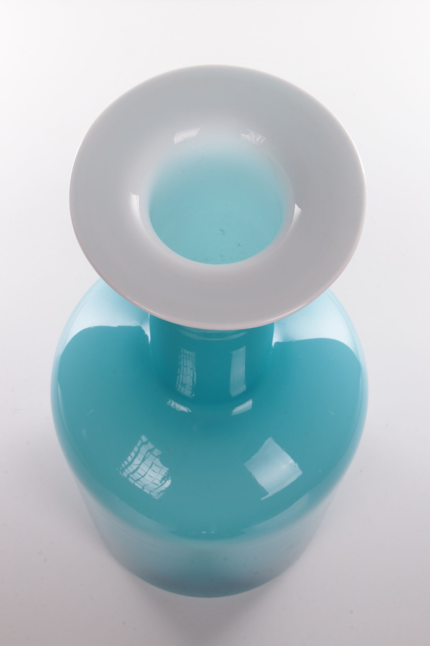 Otto Brauer for Kastrup Holmegaard - Light blue bottle vase "Gulvvase"