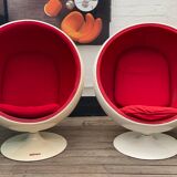 Pair of vintage space age ball chairs