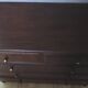 Antique chest of drawers from the 50s with 5 curved drawers, vintage old-style assembly and brass knobs
