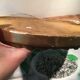Bevelled golden oval mirror 40x51cm