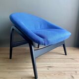 Fauteuil de salon bleu, modèle Columbus, Hartmut Lohmeyer pour Artifort, années 1950