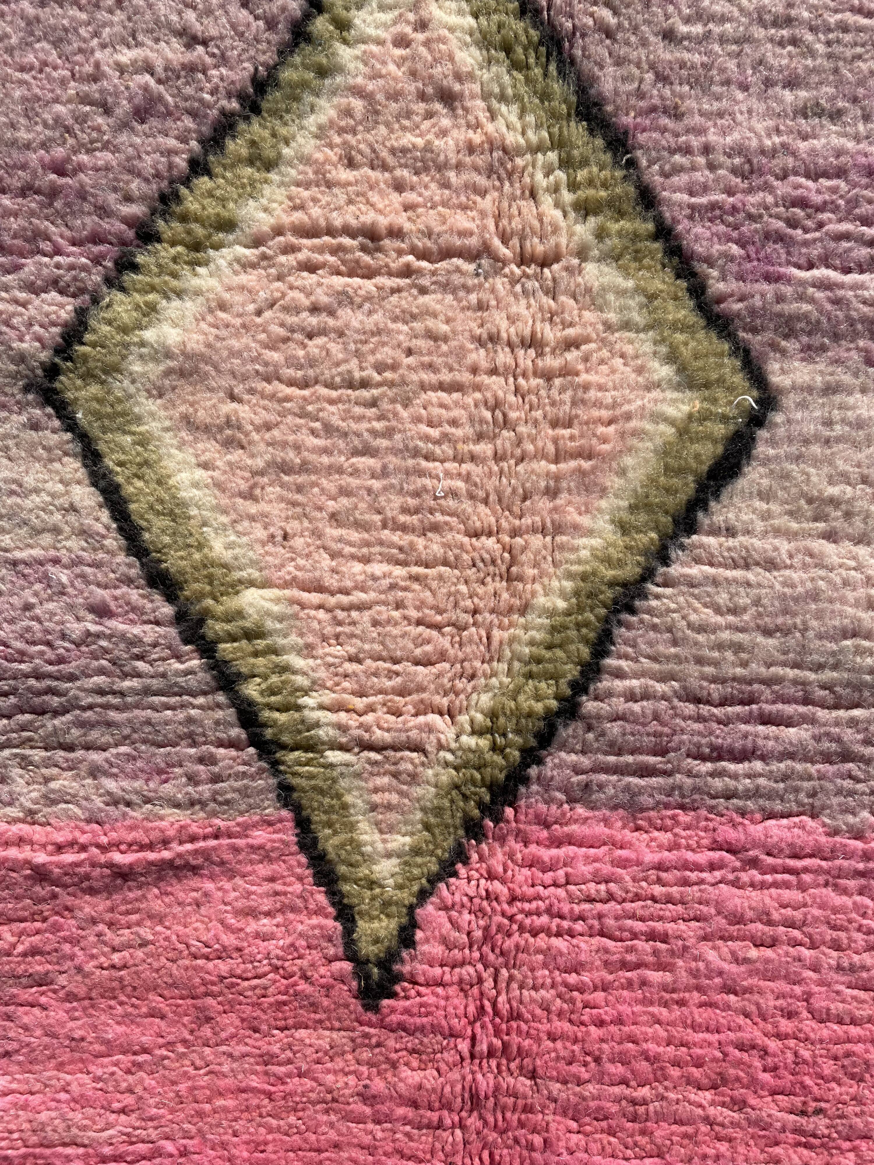 Berbere boujad pink carpet in wool