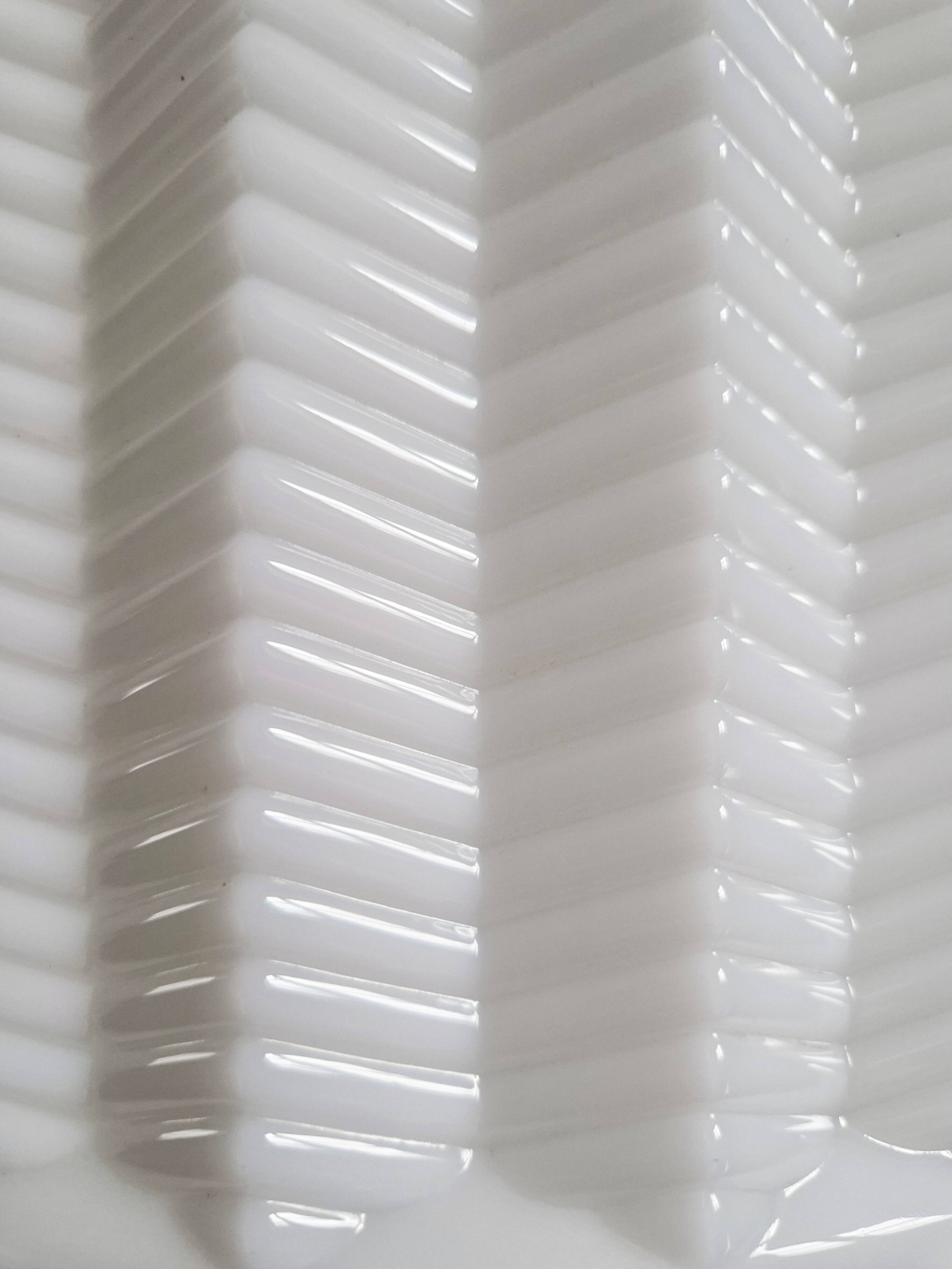 Large Art Deco pendant light in white opaline, 1920s-30s