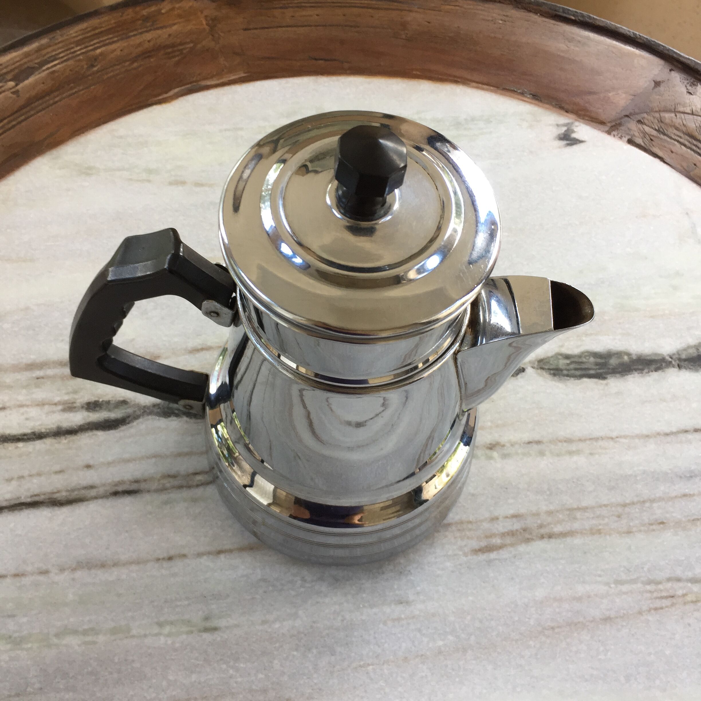 Old chrome metal coffee maker N°2 | Selency