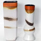 Pair of matching vases 1960's fat lava Germany