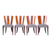 Art Deco Chairs in Beech attributed to Jindřich Halabala for Up Závody, Czechia, 1930s, Set of 4