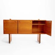 1960s Italian teak enfilade with sculptural frame