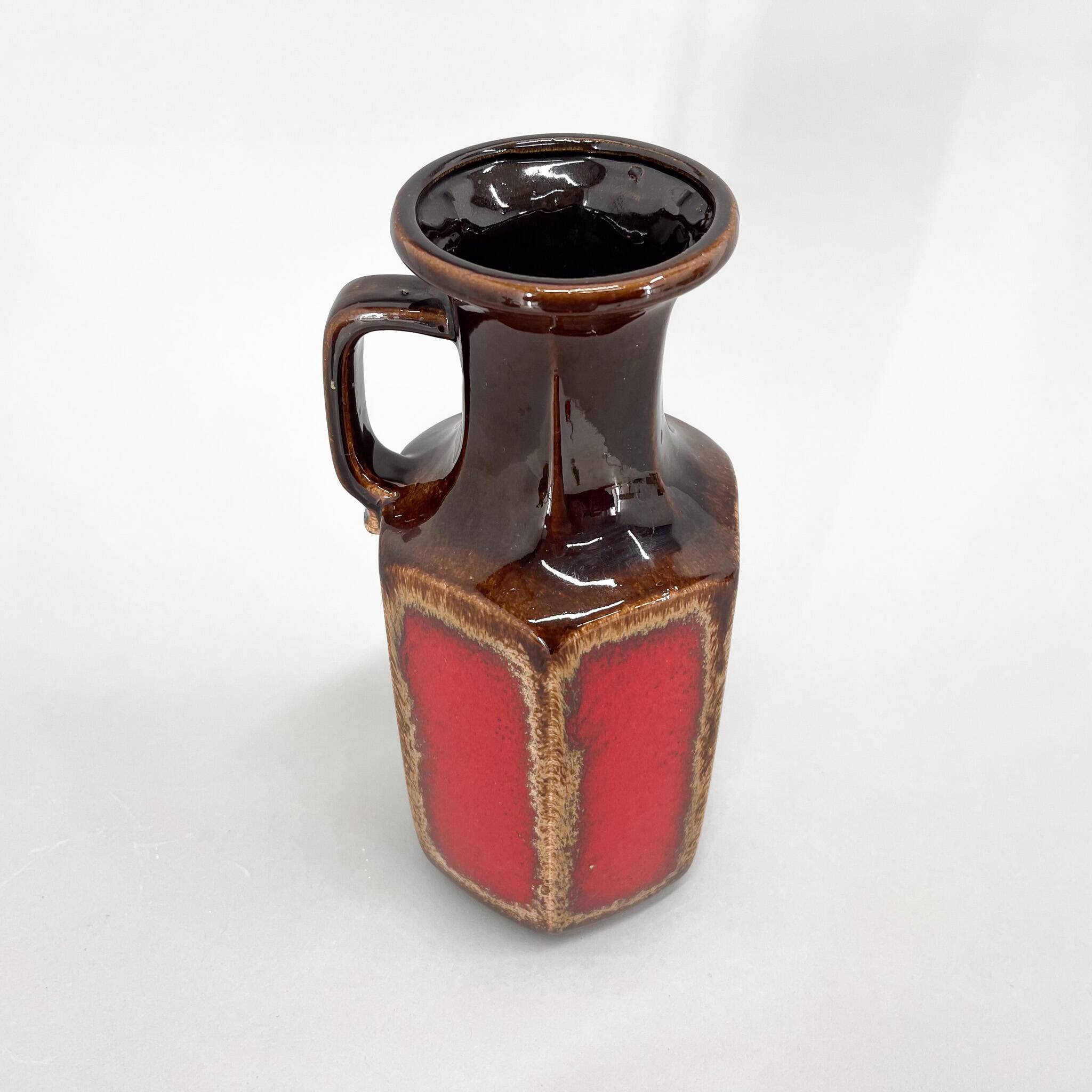 1970s Glazed Ceramic German Vase/Jug by Scheurich Keramik, Labeled