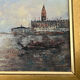 Oil on canvas, view of Venice.
