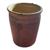 Antique confit pot in glazed terracotta, late 19th century.