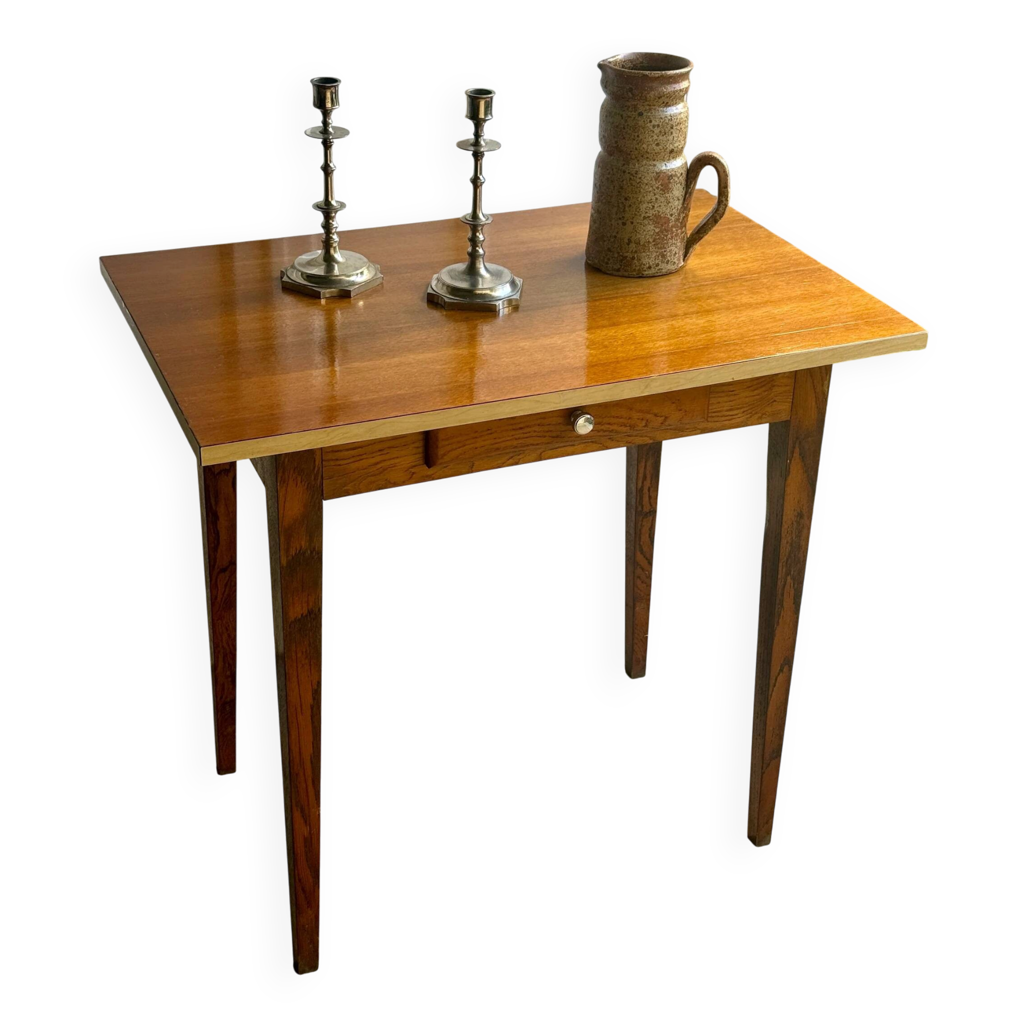 Petit bureau / table en bois et formica
