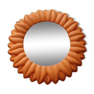 Plastic flower mirror