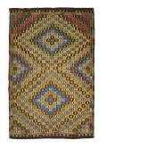Grand Kilim Oushak Vintage Tribal Multicolour 303 x 196 cm