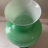 Vintage green opaline vase
