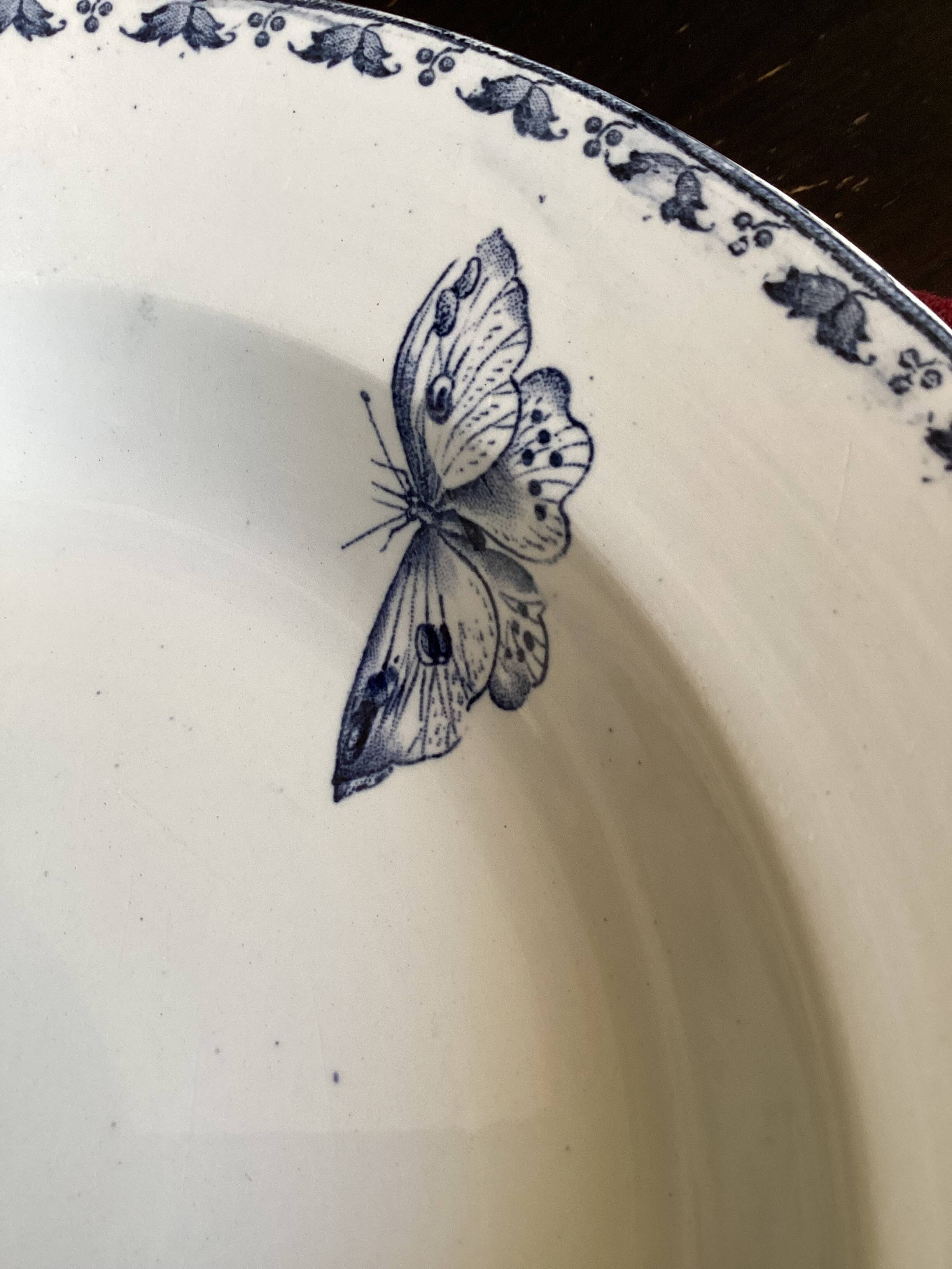 19th century Carmen iron earth soup plate dimensions: diameter -24 cm