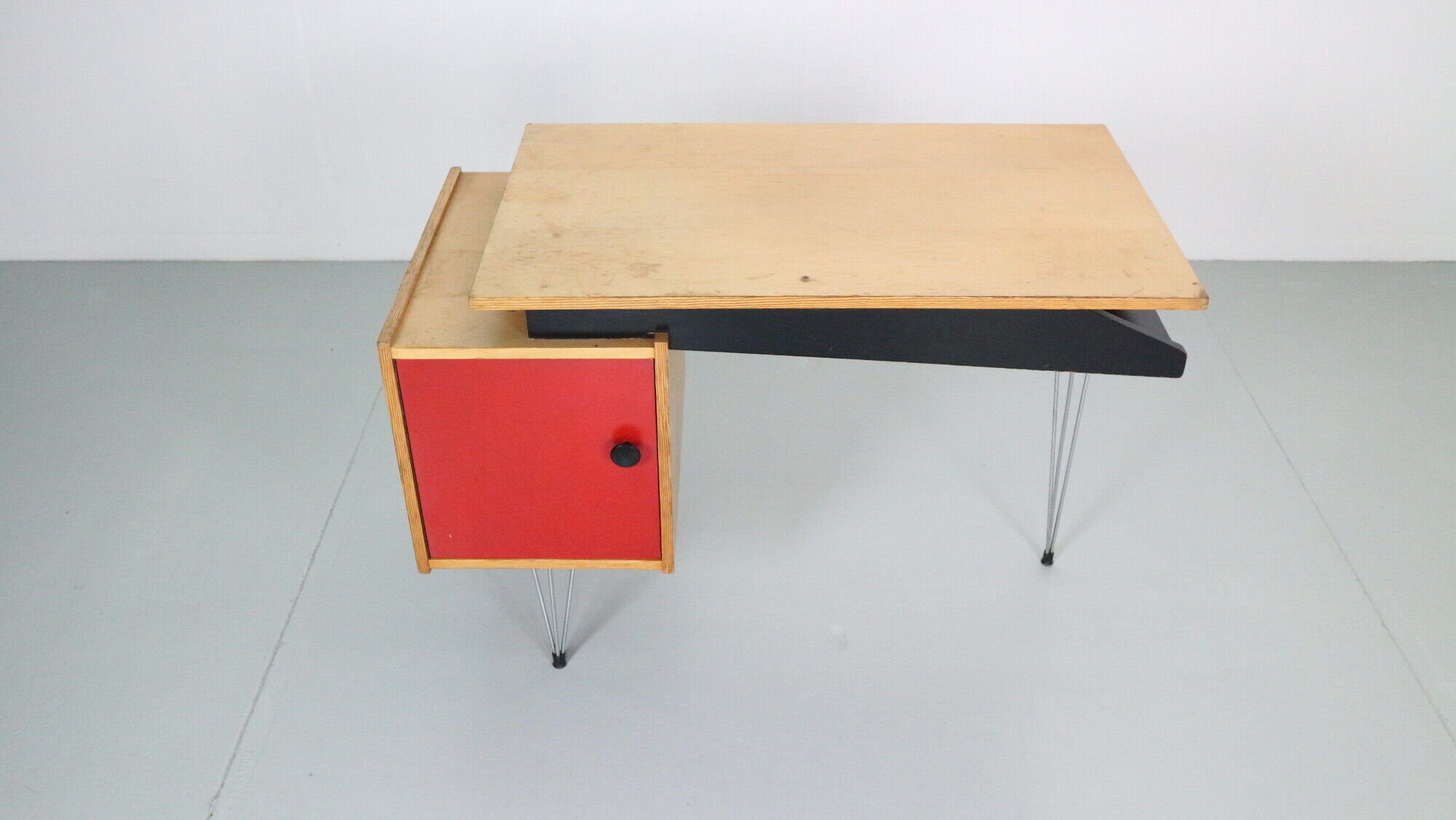 Cees Braakman Desk for Pastoe with Hairpin Legs, 1950 Dutch Design