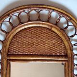 Vintage bamboo mirror 35x55cm