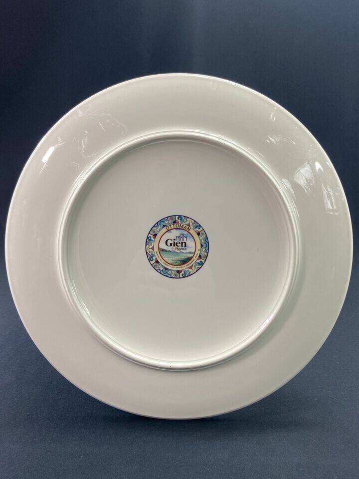 Circular earthenware dish from Gien