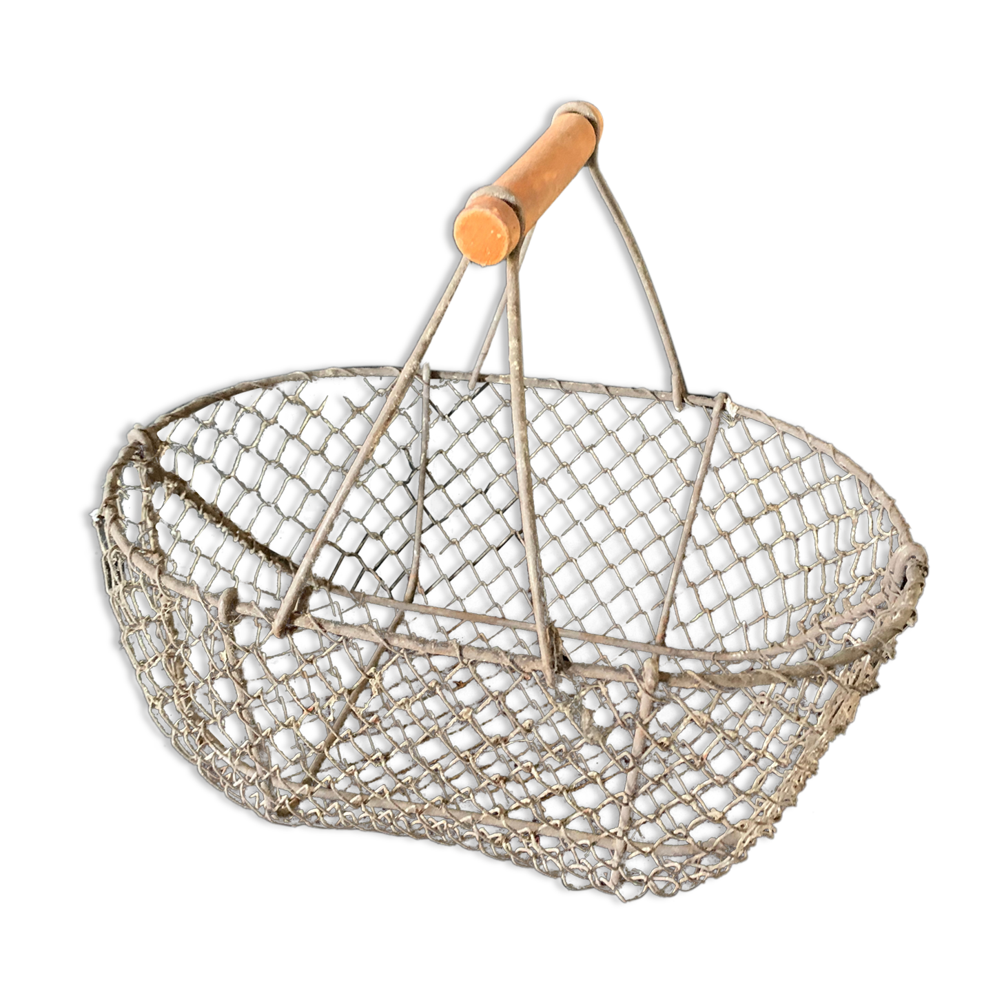 Old metal egg basket