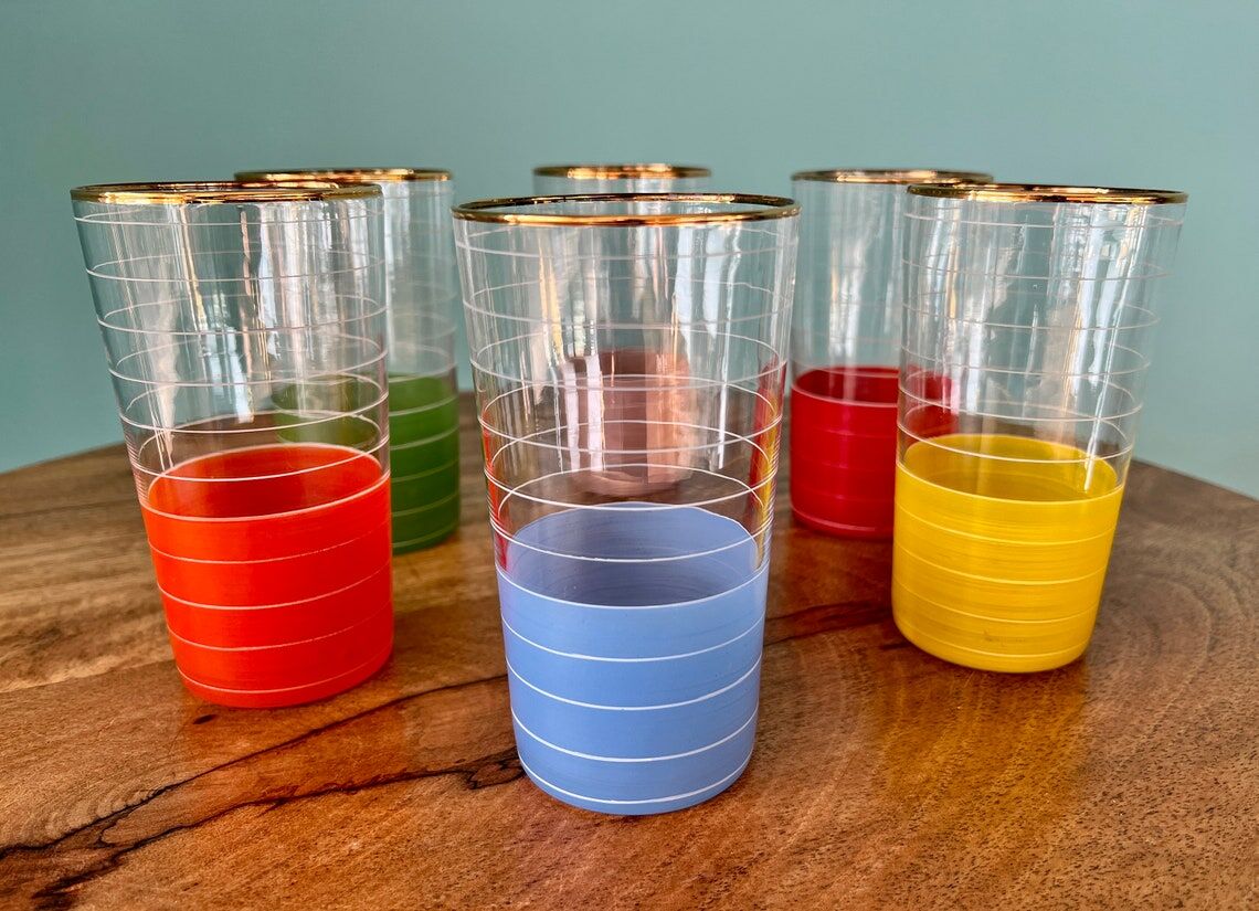 Verres à liqueur et à vin vintage des années 1960
