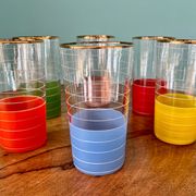 Vintage liqueur and wine glasses from the 1960s