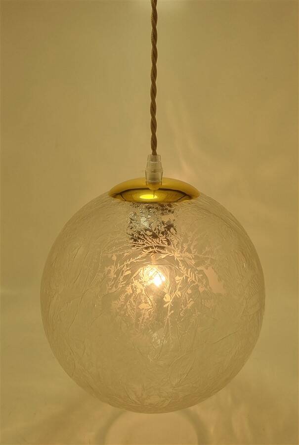 Frosted glass pendant light